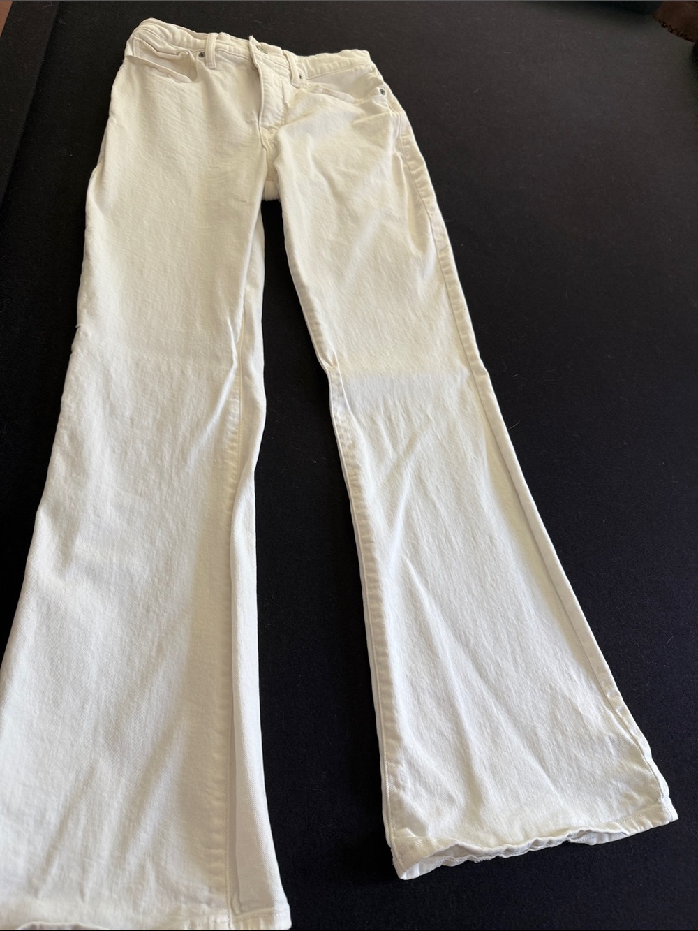 Lucky Brand Cream Wide Leg Flare Jeans